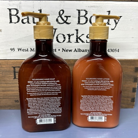 BEE JOYFUL WINTER CRANBERRY w/ HONEY BUTTER - HAND LOTION & MATCHING SOAP-BBW - Picture 2 of 3